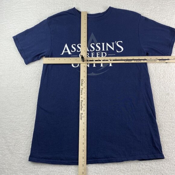 Assassin Creed Unity Shirt Mens T-shirt SZ M Blue Short Sleeve Graphic Crew Neck - Picture 3 of 7